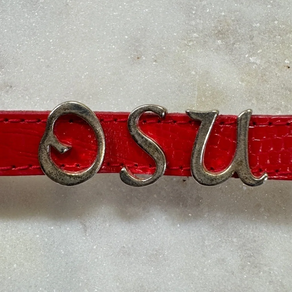 Vintage red faux